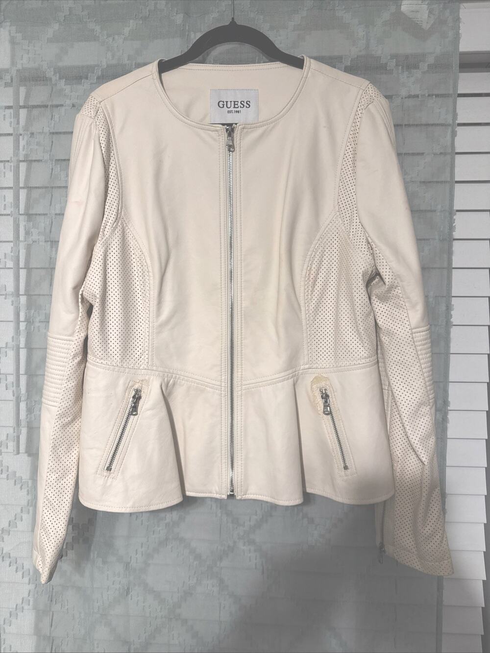 New York And Company Women Faux Leather Jacket Size XL
